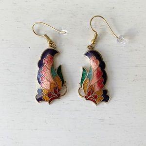 Cloisonné Butterfly Earrings